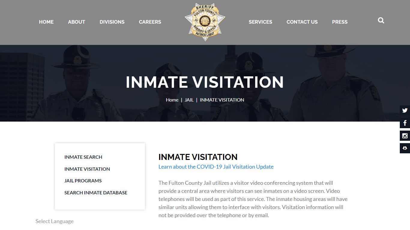 INMATE VISITATION – FULTON COUNTY